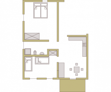 Grundriss der Ferienwohnung Spielbichl