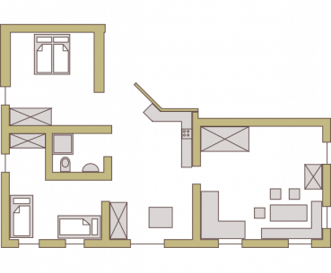 Grundriss der Ferienwohnung Trojwiese